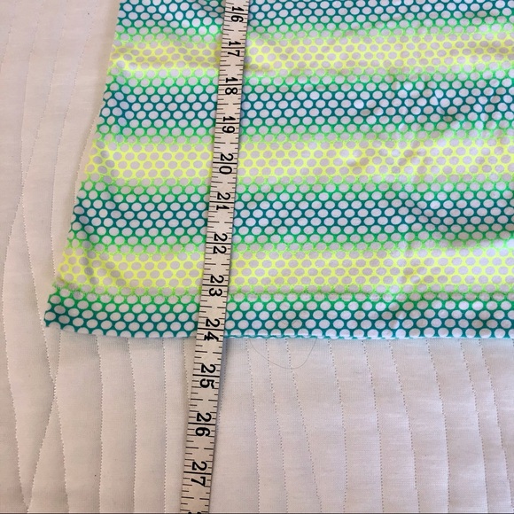 Gap Fit Racerback Activewear Tank Top yellow blue green white stripe - Picture 7 of 16